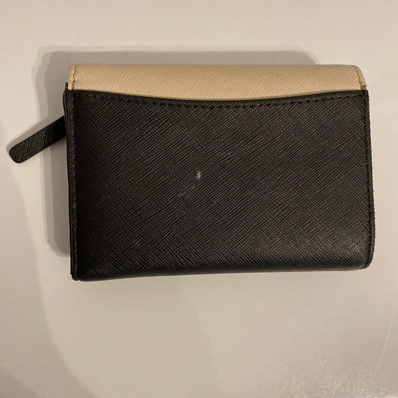 Kate Spade Joy Laurel Way Trifold Snap Small Wallet WLRU5028 - SoftPorcln/ Black - Picture 3 of 12